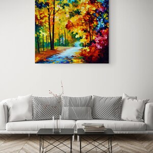 Autumn Wall Art Forest Print Nature Canvas Art by Leonid Afremov - Etsy