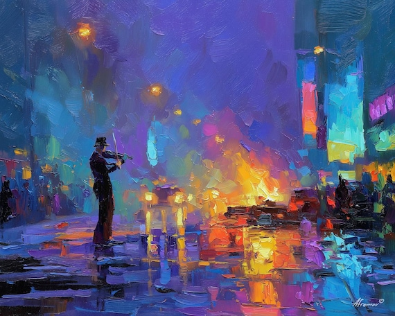 雨のメロディー：レオニード・アフレモフ・ギャラリーによるキャンバス