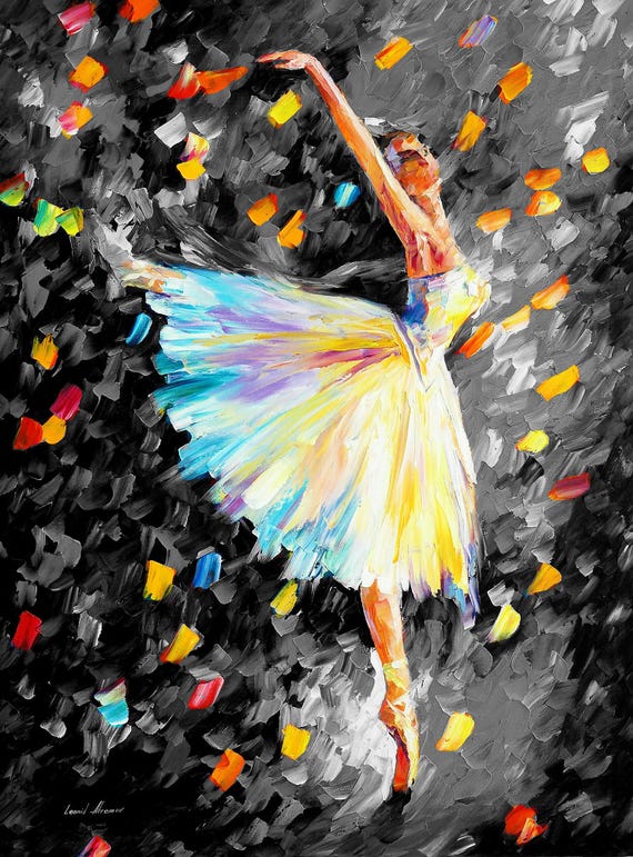 Ballet Magic- Ballerina Wall Art Ballet Artwork On Canvas by Leonid Afremov