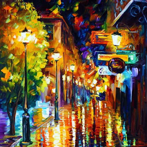 City Wall Decor Print Vertical Artwork on Canvas by Leonid Etsy