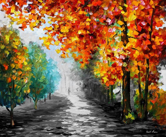 Autumn Wall Art Oil painting Landscape On Canvas by Leonid Afremov