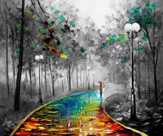 Fog Of Passion - Living Room Wall Art | Landscape Wall Art by Leonid Afremov