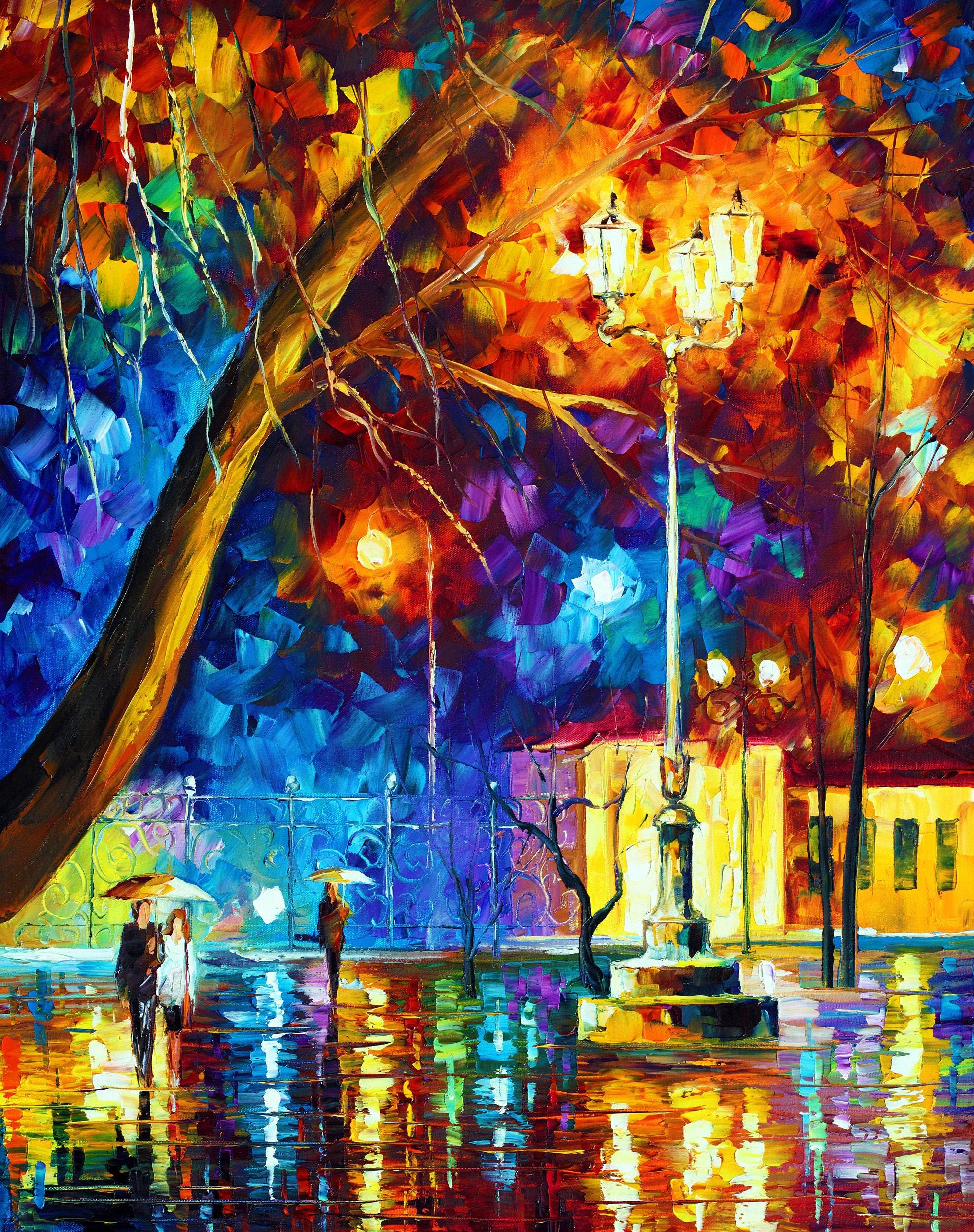 レオニード・アフレモフ・スタジオによる、ミディアムサイズの油絵