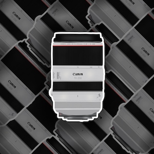 Canon RF 70-200mmAdesivo per fotocamera per laptop, adesivo fotografico, adesivo fotocamera per idrofiasco. Adesivo in vinile per fotocamera, disegnato a mano