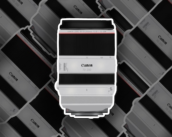 Canon RF 70-200mmCamera Sticker voor Laptop, Fotografie Sticker, Camera Sticker voor Hydroflask. Camera Vinyl Sticker, Handgetekend