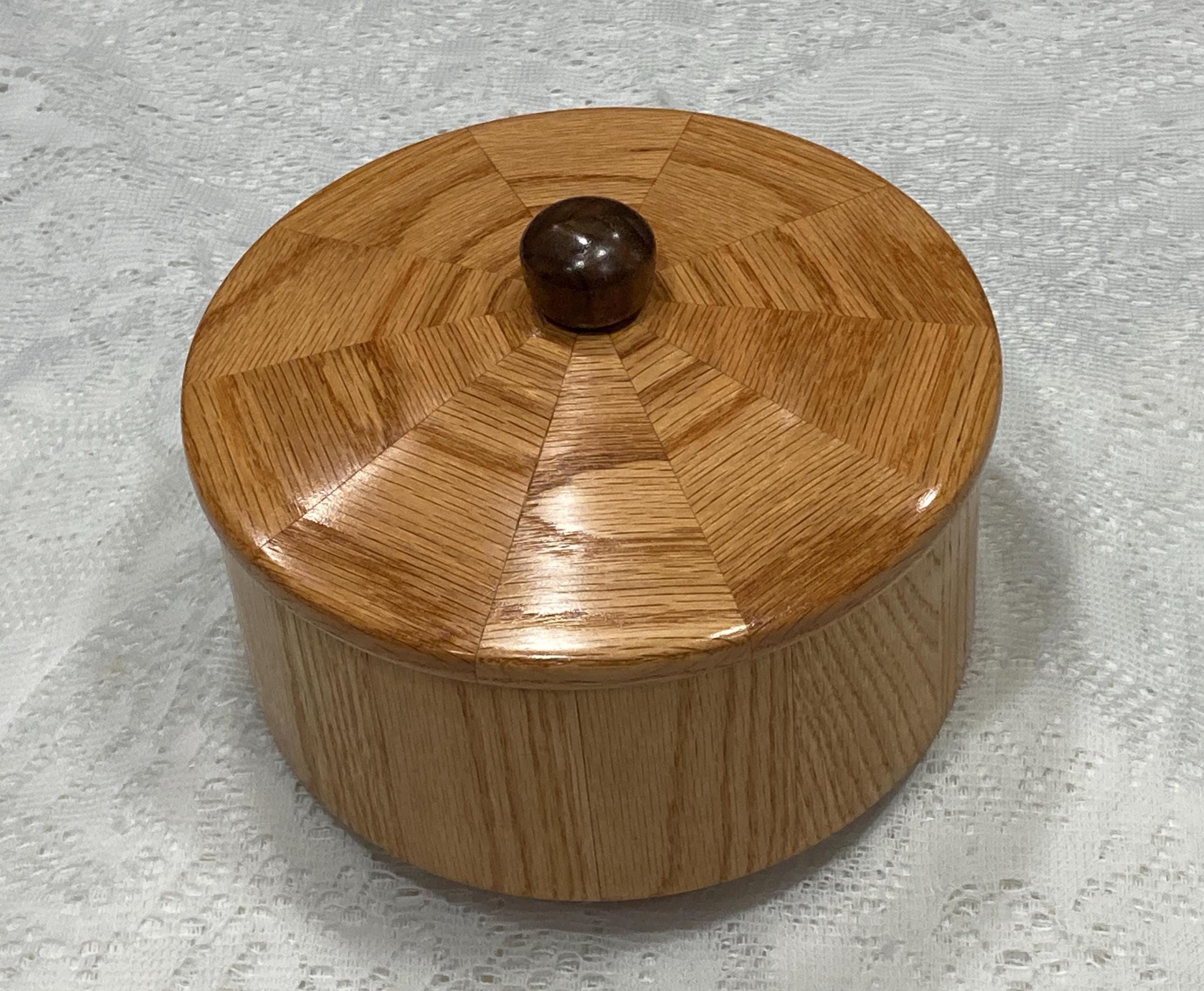 Hand Turned Oak container #201