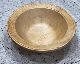 Hand turned Maple wooden bowl #163