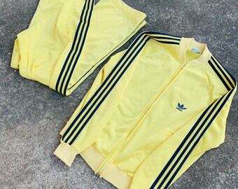 yellow black adidas tracksuit