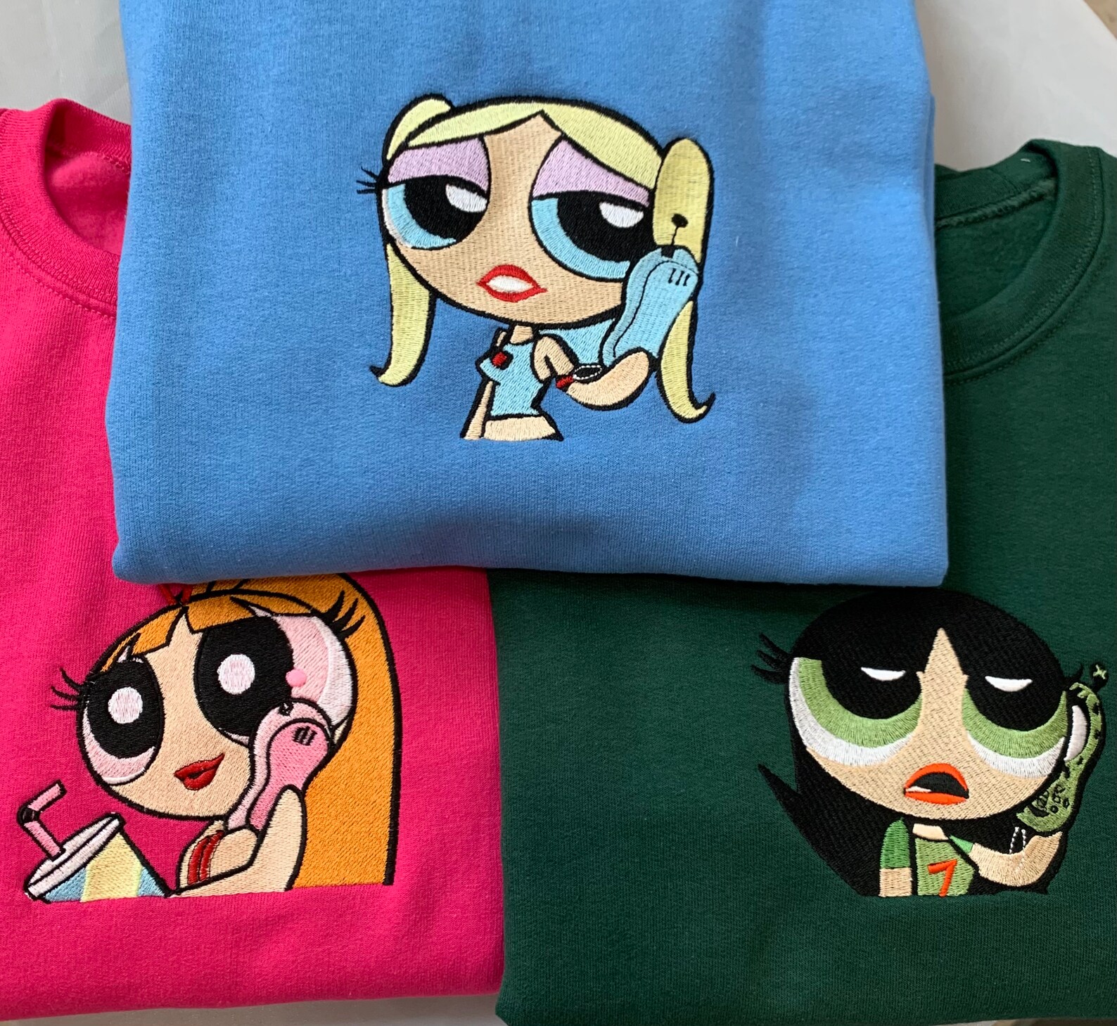 Cropped powerpuff girls sweatshirt Clearance