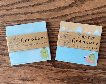 Creature Sticky Notes - 2 Designs