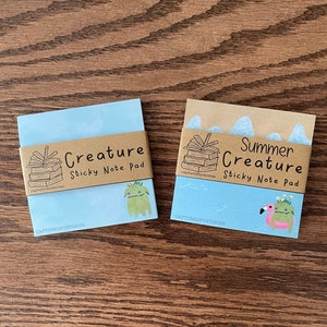 Creature Sticky Notes - 2 Designs