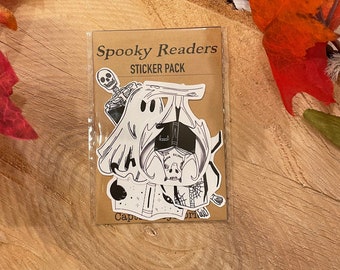 Spooky readers sticker pack