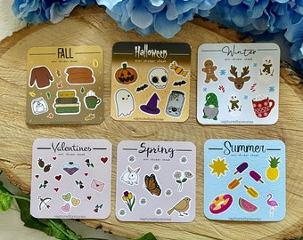 Mini hojas de pegatinas de temporada