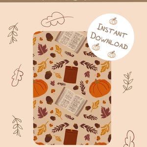 Bookish Fall Kindle Insert