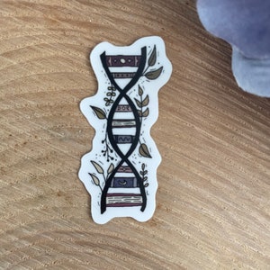 Bookish DNA Strand sticker