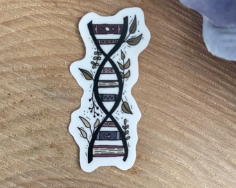 Bookish DNA Strand sticker