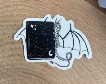 Book dragon sticker