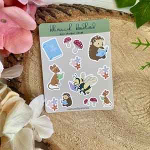 Hoja de mini pegatinas de Whimsical Woodland