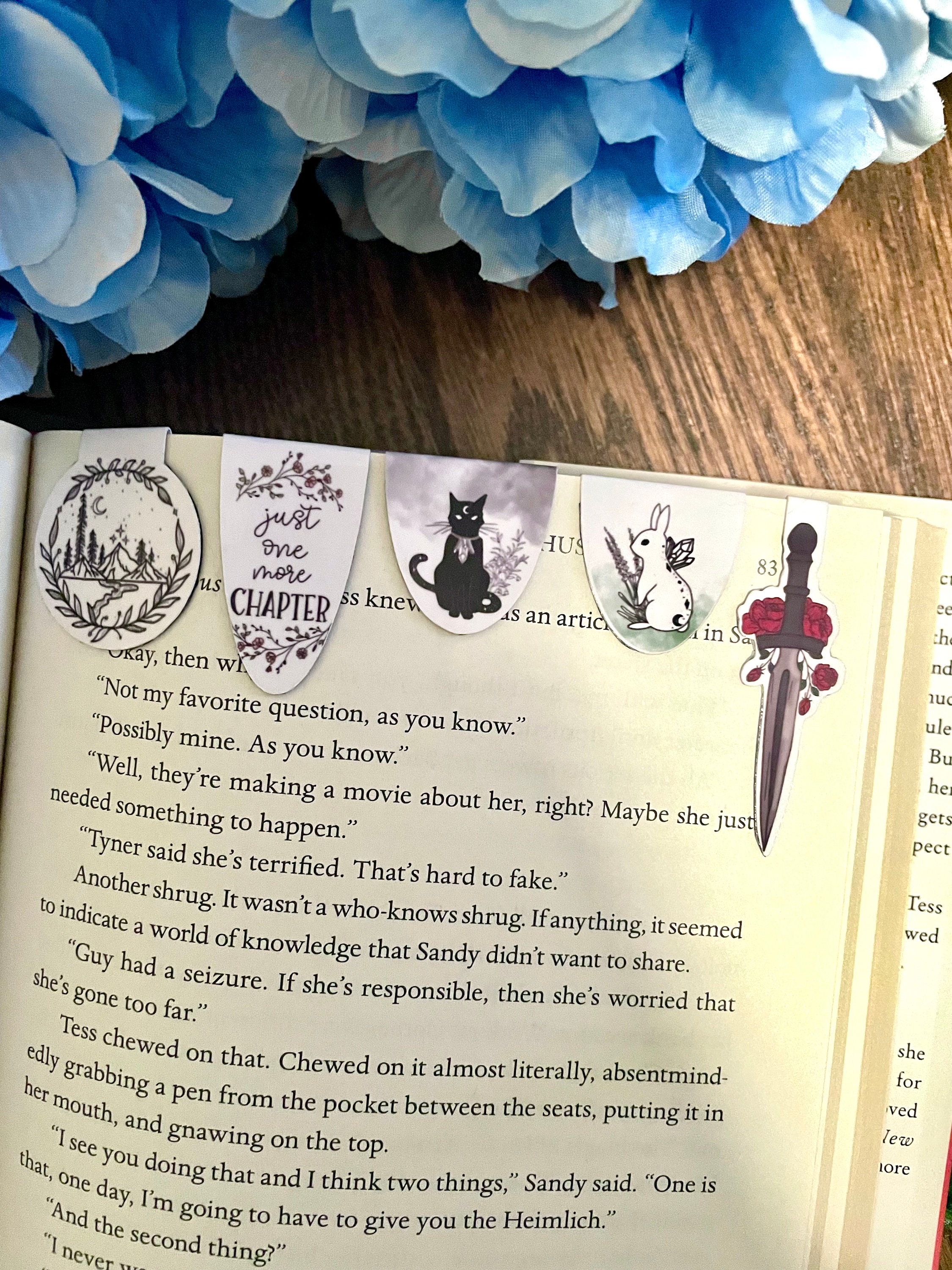 Magnetic bookmarks - 6 designs