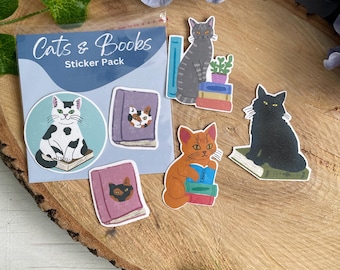 Stickerpakket Cats & Books
