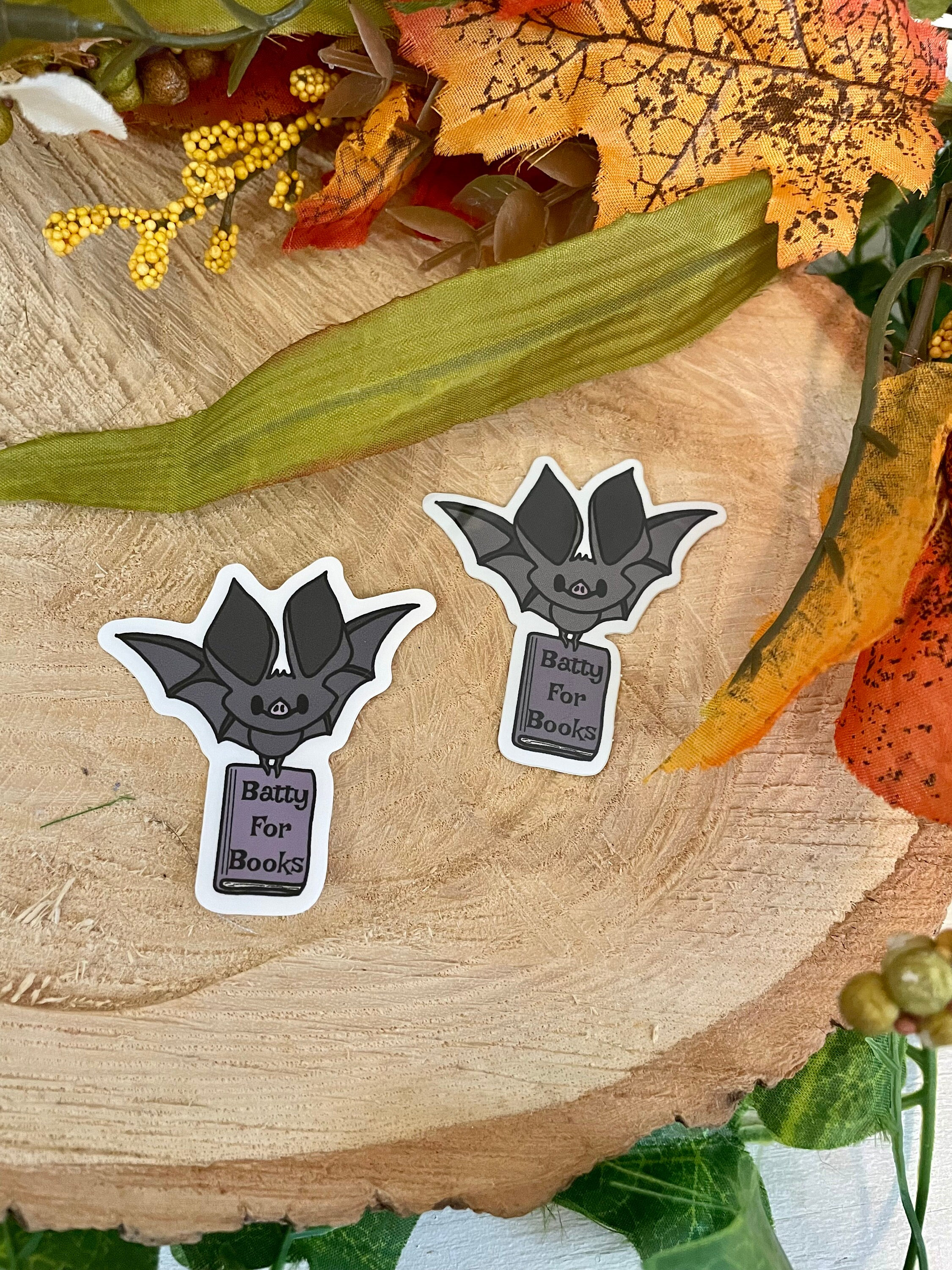 Batty for Books Sticker - Etsy