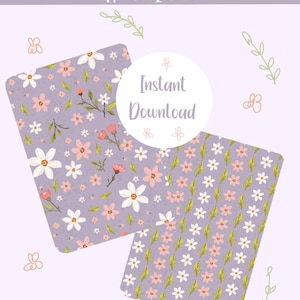 Floral Kindle Insert - Purple