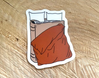 One bed book trope sticker