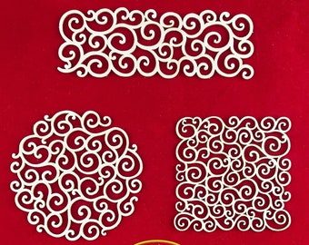 Laser Cut Chipboard, Double Side Die Cuts, Detailed Fine Carving Laser Cut Board