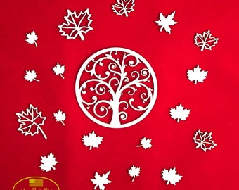 Floral Double Side Die Cuts, Laser Cut Chipboard Cutouts, Scrapbooking Decoupage Laser Cut Boards