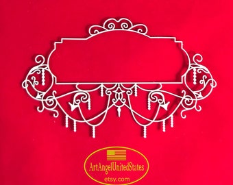 Die Cuts Laser Cut Chipboards, schöne geschnitzte Spitze