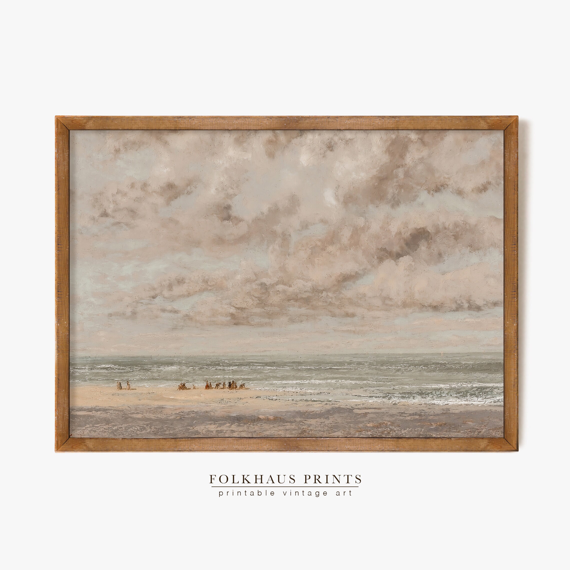 Seascape Painting Printable Wall Art Vintage Ocean Print - Etsy