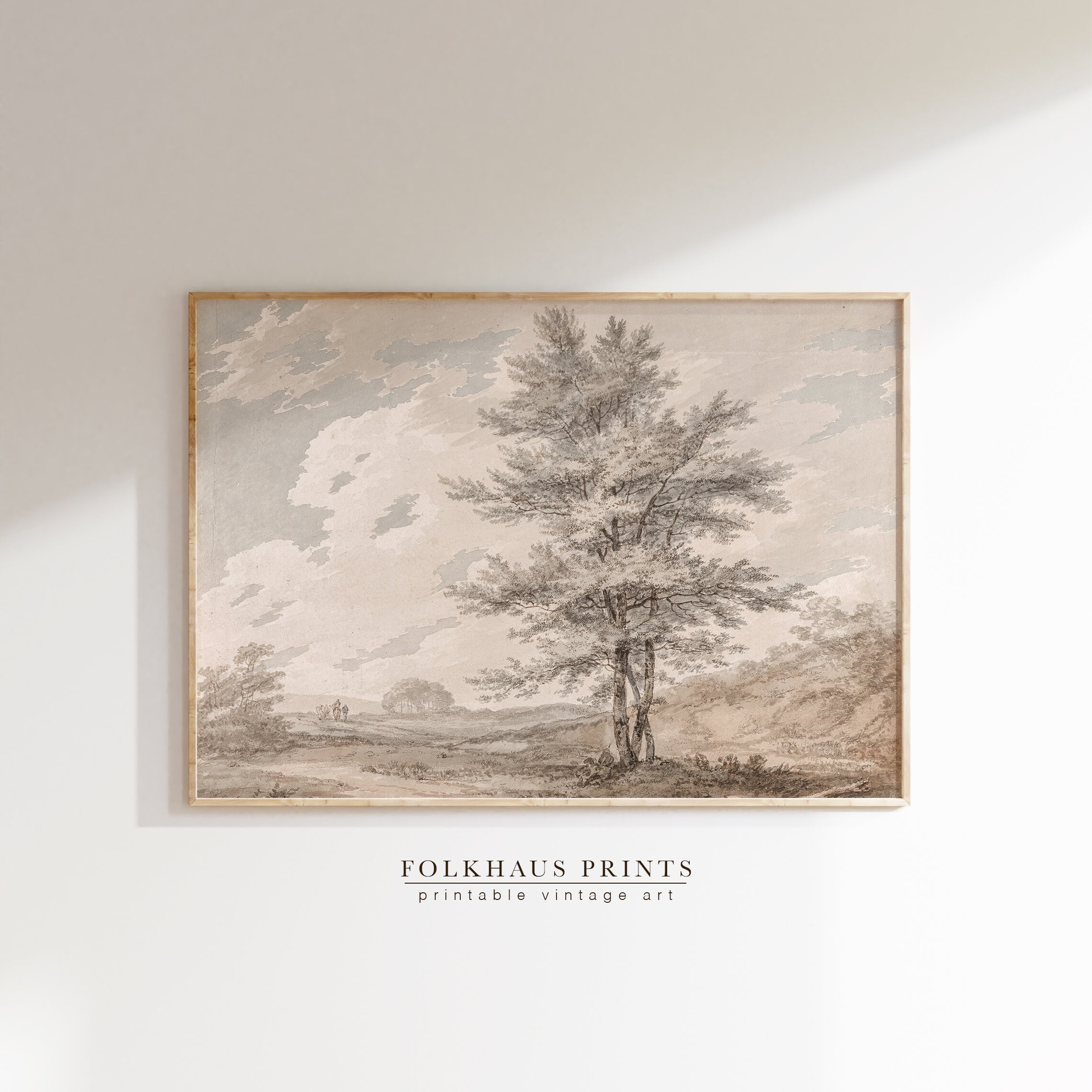 Landscape Painting Printable Wall Art Vintage Landscape Print Digital ...