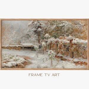 Samsung Frame TV Art | Christmas Frame TV Art 4K | Winter Painting TV Art | Vintage Landscape Painting | Tv Wallpaper | Digital Download