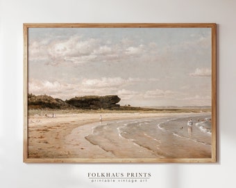 Ocean Painting | Printable Wall Art | Vintage Ocean Print | Digital Download | Seascape Painting | Vintage Art | Digital Print