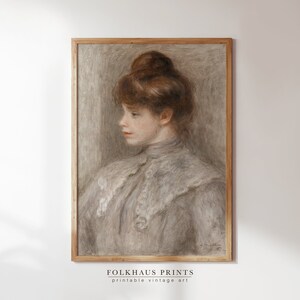 Woman Portrait Painting Printable Wall Art Digital Download Antique Painting Vintage Art Oil Painting Digital Print Instant Download