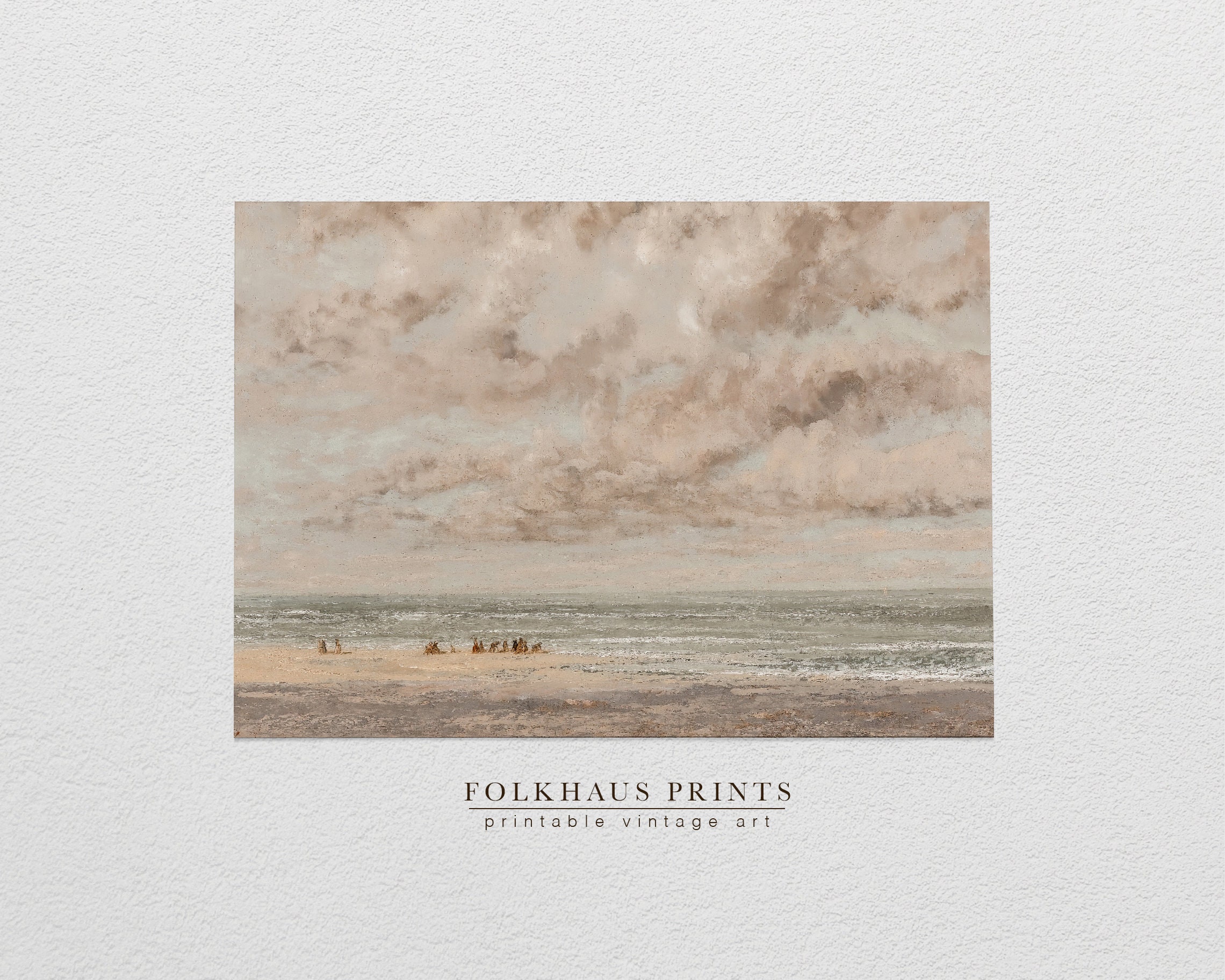Seascape Painting Printable Wall Art Digital Download Antique - Etsy