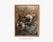 Ducks Painting Printable Wall Art Digital Download Antique Painting Vintage Art Oil Painting Digital Print Instant Download