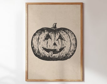 Halloween Printable Wall Art | Halloween Printables | Halloween Prints | Halloween Decor | Halloween Wall Art | Vintage Halloween Poster