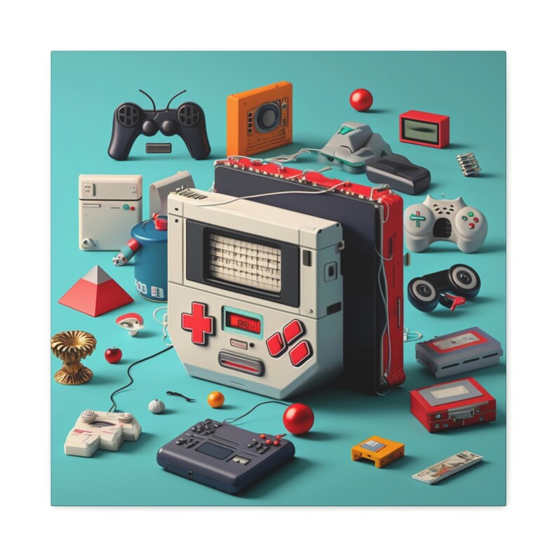 90s Game Canvas Etsy