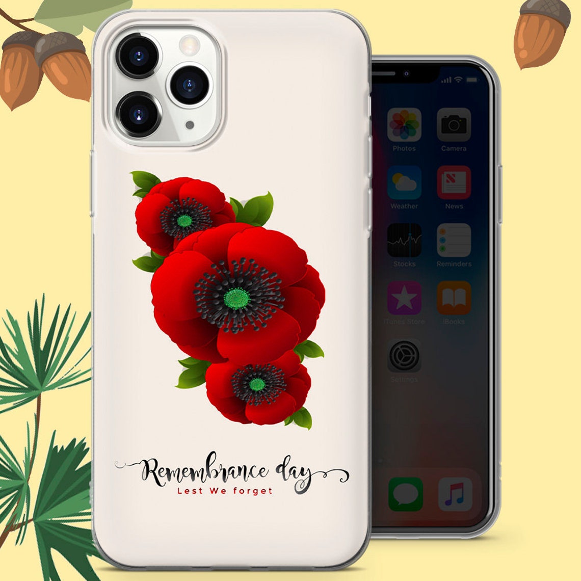 Poppy Remembrance Day Phone Case For iPhone SE 5 6 7 8 11 XS Etsy