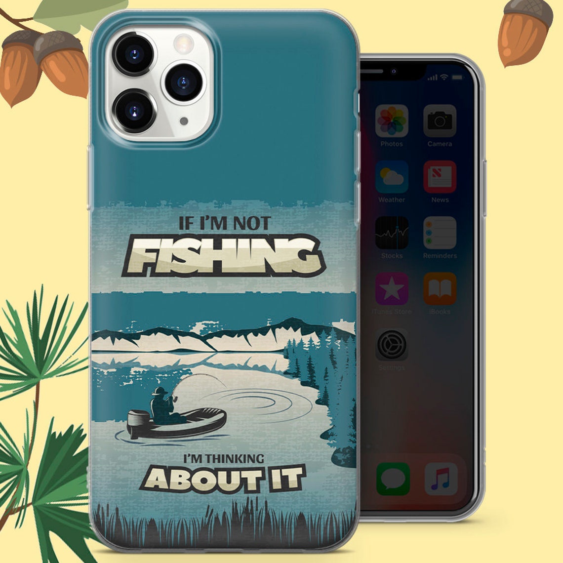 Fisherman Fishing Phone Case For iPhone SE 5 6 7 8 11 12 XS Etsy