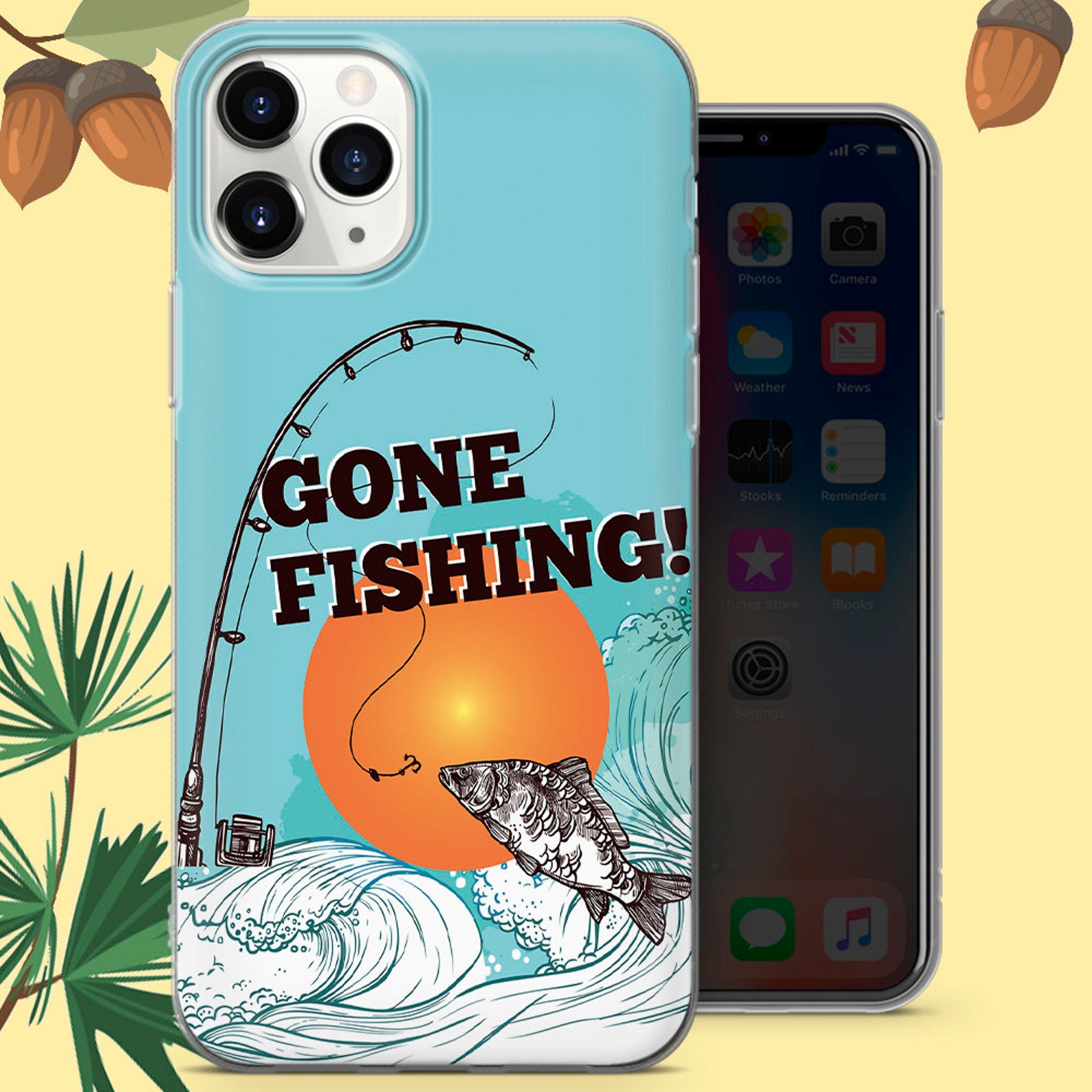 Fisherman Fishing Phone Case For iPhone SE 5 6 7 8 11 12 XS Etsy