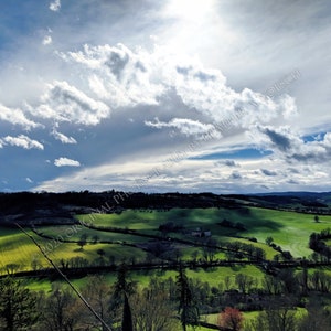 Farmers&#39; fields, Cordes-sur-Ciel, France