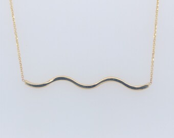 Wave bar necklace