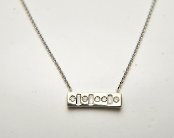 Collana a sospensione in codice binario