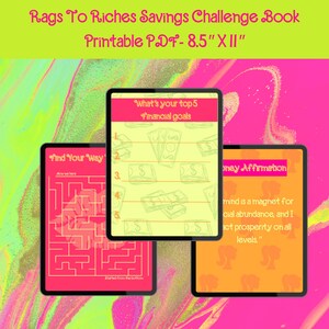 Rags to Riches Savings Challenge Book, Digital, PDF, Printable PDF ...