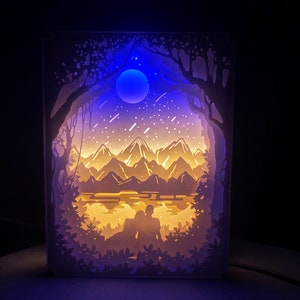 3D Forveve love Paper carving led light box Night light/Birthday Gift/Christmas Gift/Anniversary/Wedding/Bedroom decor/living room decor