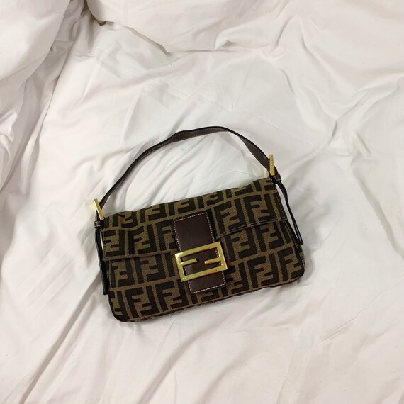 Authentic Vintage Fendi Zucca mini baguette bag