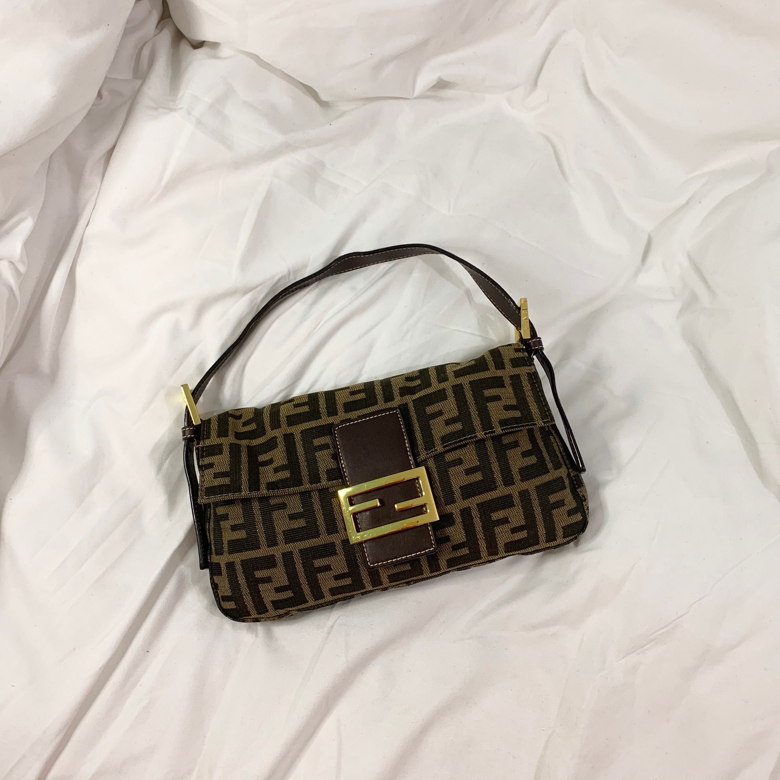 Authentic Vintage Fendi Zucca mini baguette bag Etsy