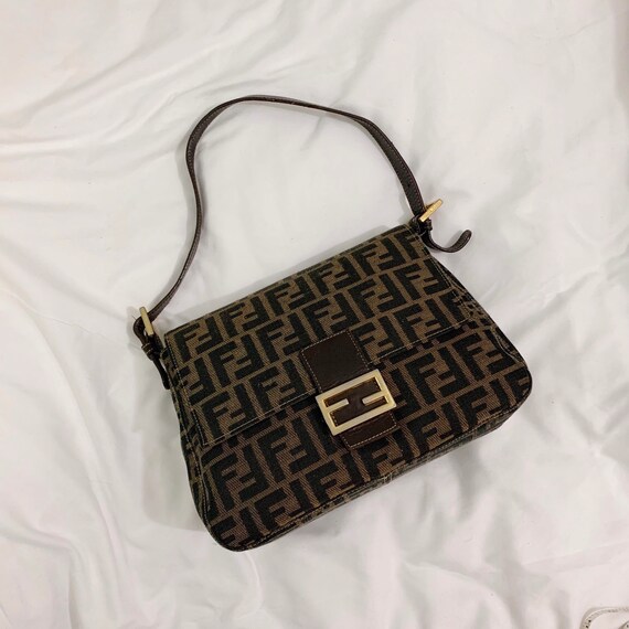 Authentic Vintage Fendi Zucca mama baguette bag